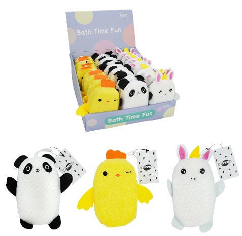 24 pieces of Luxury Essentials Kids Bath Ponge Asst