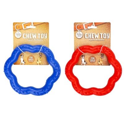 48 pieces of Bp Plastic Chew Toy Ring 7.2in 2 Asst