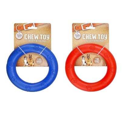 48 pieces of Bp Plastic Chew Toy Ring 6.5in 2 Asst