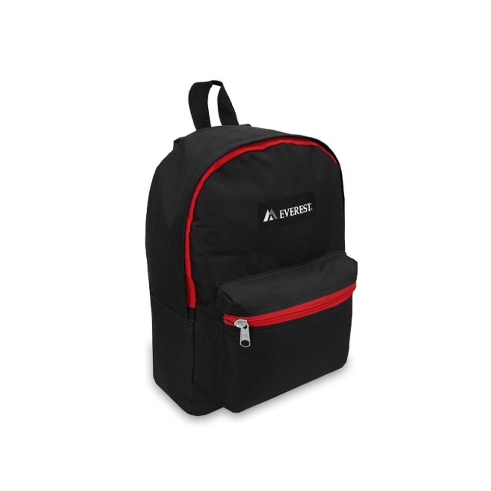 30 Pieces of Basic Color Block Backpack In Black Red