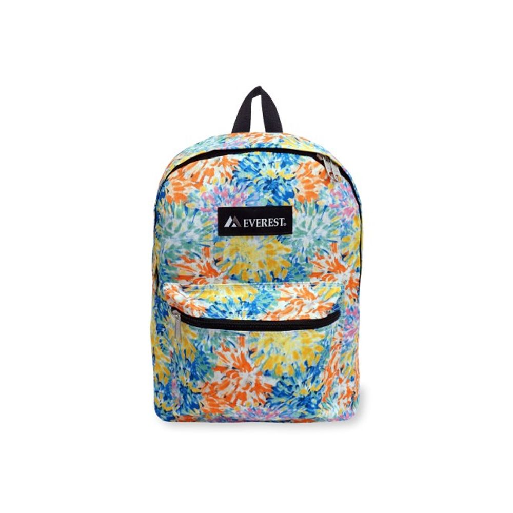 30 Pieces of Basic Pattern Backpack In Watercolor Print