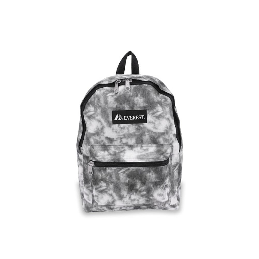 30 Pieces of Basic Pattern Backpack In Black Tie Dye Print