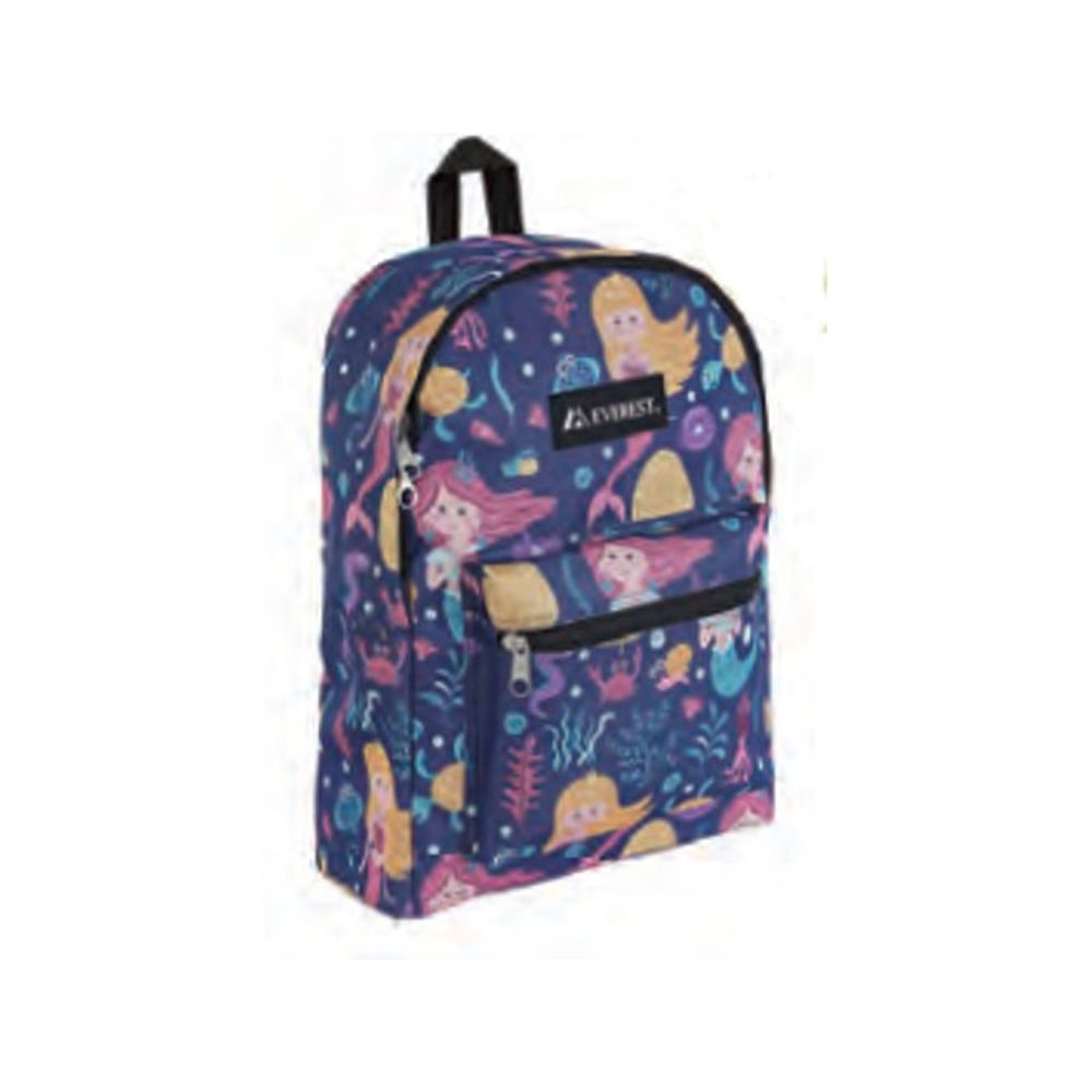 30 Pieces of Basic Pattern Backpack In Mermaid Print
