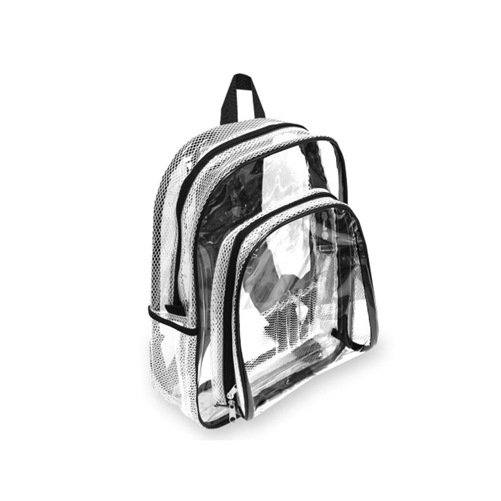 20 Pieces of Clear Vinyl With Mesh Pockets Backpack