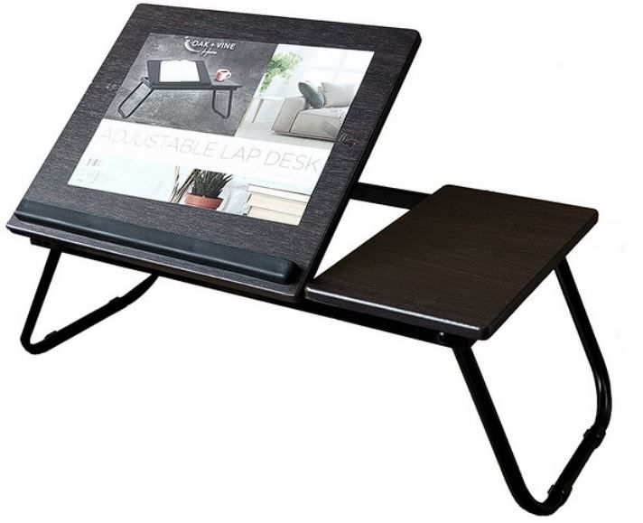 8 Pieces of Adjustable Sliding Computer Table Gray