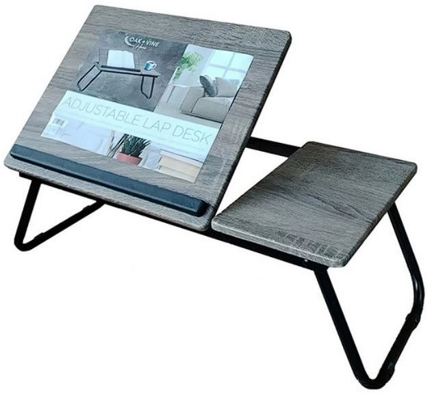 8 Pieces of Adjustable Sliding Computer Table Gray