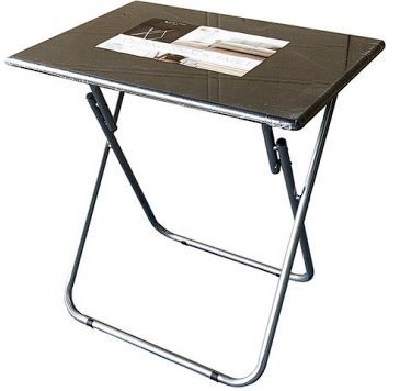 4 Pieces of Jumbo Wooden Folding Snack Table Black