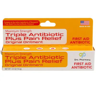 24 Pieces of Drs Pharmacy Triple Antibiotic Plus Pain Ointment 0.5oz