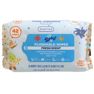 12 pieces of Wipes Flushable 42ct Fresh Scent Universal Baby