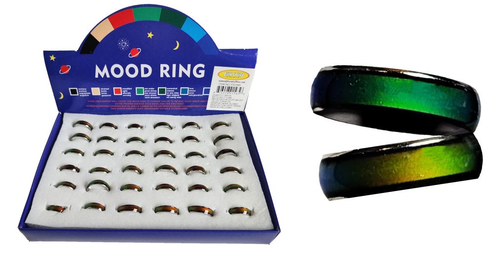 36 pieces of Solid Band Mood Ring