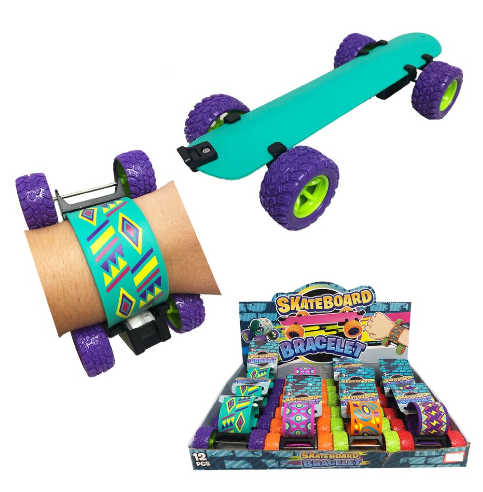12 pieces of 8 inch Skateboard Slap Bracelet