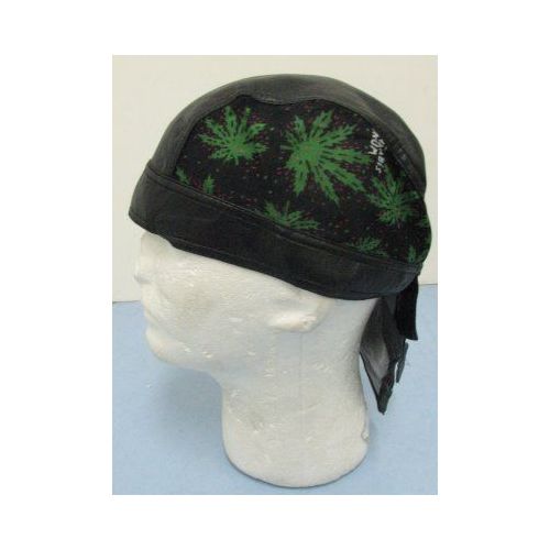 72 Pieces LeatheR-Like Skull CaP-Marijuana - Bandanas