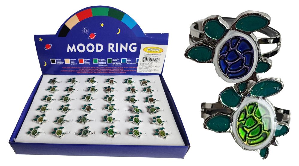 36 pieces of Turtle Shaped Mood Ring