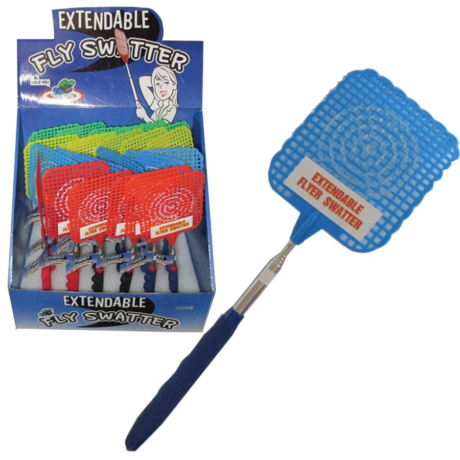 24 pieces of Extendable Fly Swatter (asst. Colors)