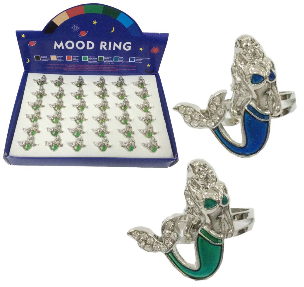 36 pieces of Mermaid Mood Ring