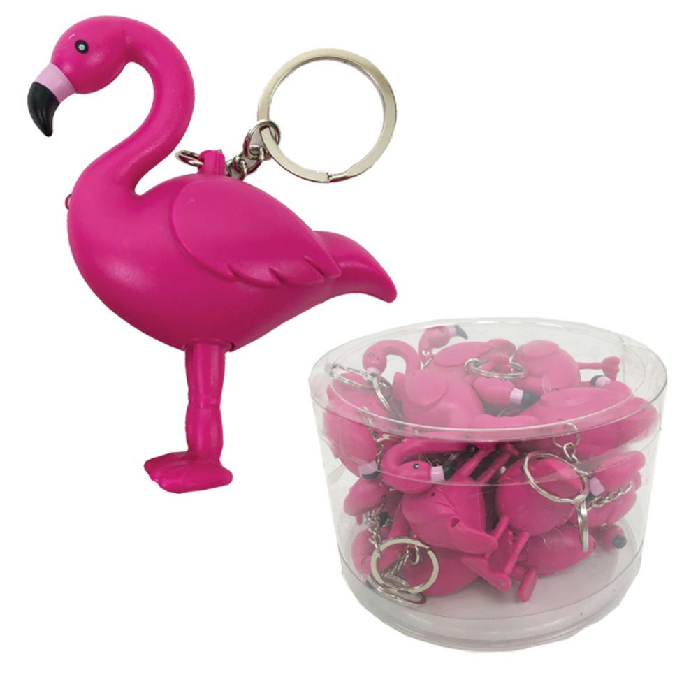 24 pieces of Flamingo Keychain W/light & Sound