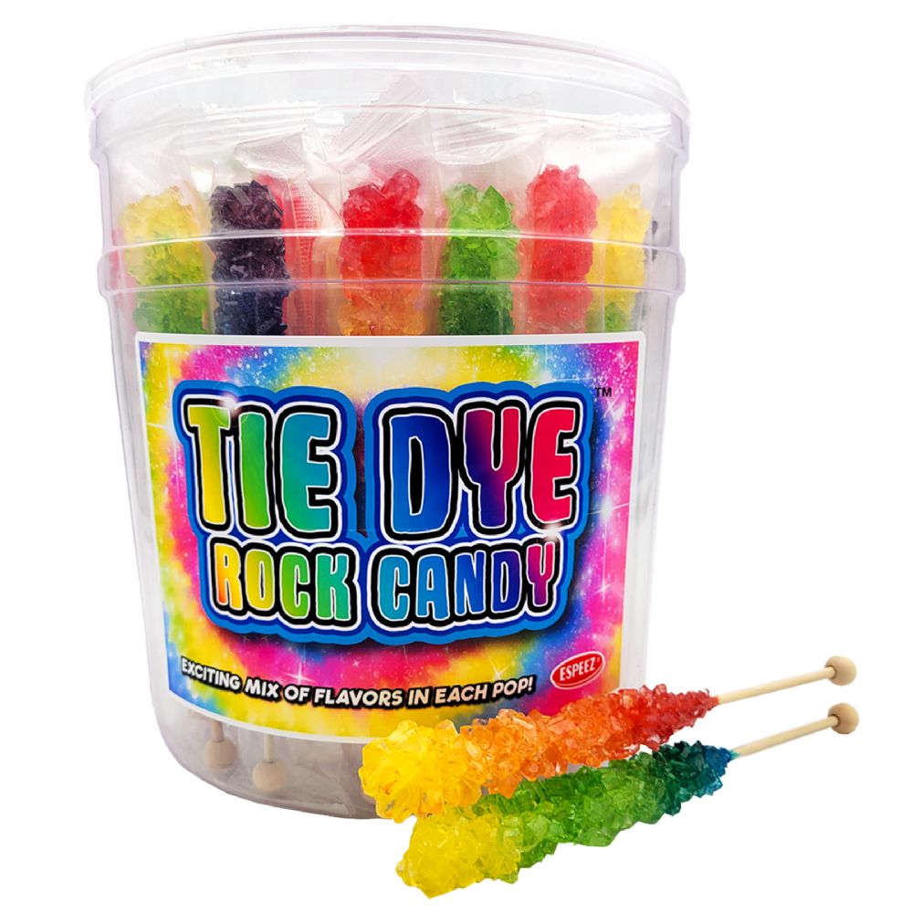 36 pieces of Tie Dye Rock Candy
