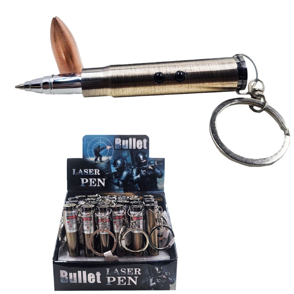 24 pieces of Bullet 3-IN-1 Laser Pen Keychain