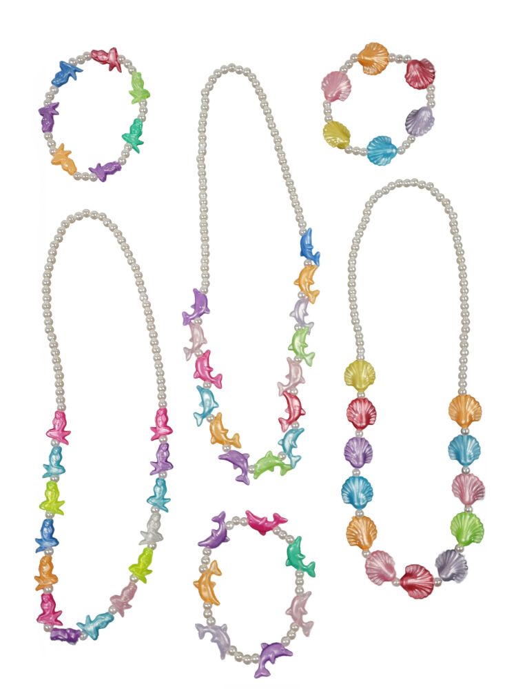 24 pieces of Dolphin/shell/mermaid Bracelet/necklace Set