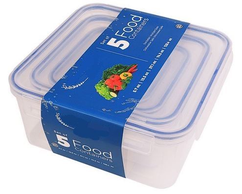 12 Sets of Snap Lid Square Food Container Set 5pk