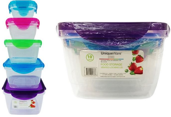 12 Packs of 10 Piece Set Storage Containers