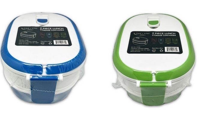 12 Pieces of Rect Vented Double Deck Lunch Box