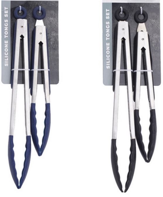 12 Pieces of 12 + 9 Inch Food Tong Set