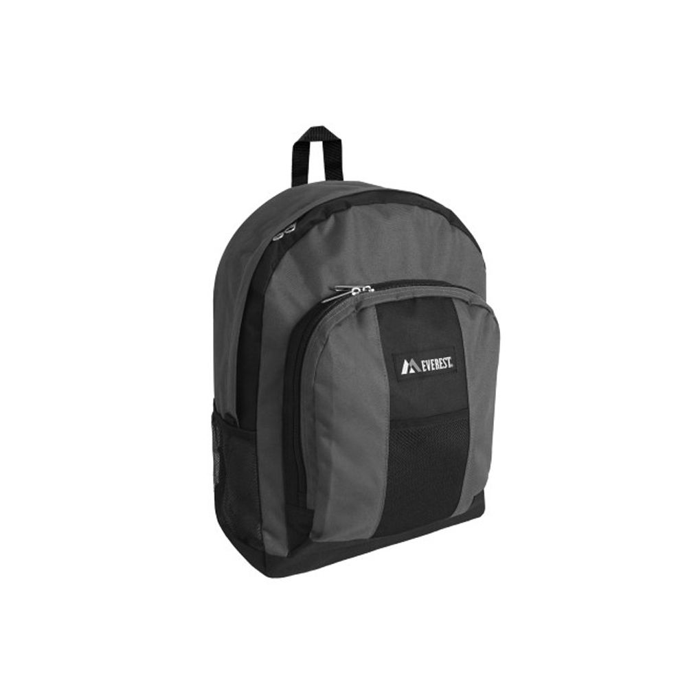 30 Pieces of 17" Backpack w/ Front and Side Pockets in Charcoal