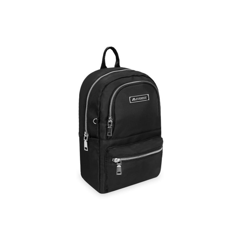 10 Pieces of 11.5" Compact handbag backpack in Black