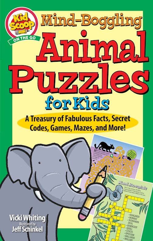 12 pieces of MinD-Boggling Animal Puzzles For Kids - Kid's Activity Book