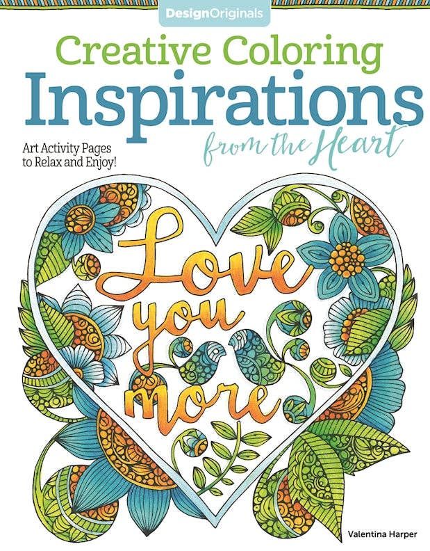 12 pieces Creative Coloring Inspirations From The HearT-Adult Coloring ...
