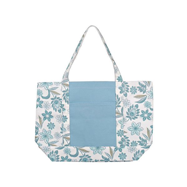 Multi Mint Fabric Reycle Tote Bag Turqoise Pin main image 0