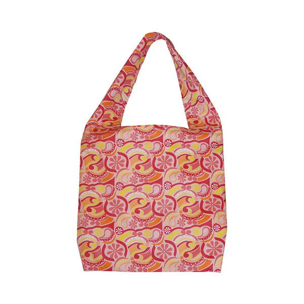 24 Pieces of Floral Cotton Beach Tote PINK