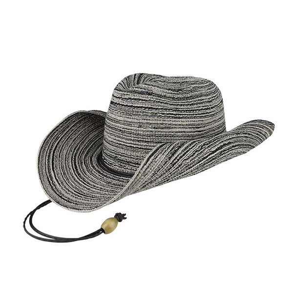 24 Pieces of Poly Braid Cowboy Hat BLACK