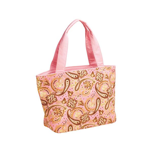 24 Pieces of Paisley Print Canvas Tote Bag L.PINK