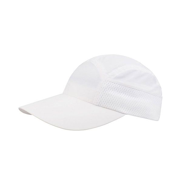24 Pieces of Juniper Taslon UV Cap with Long Removable Flap WHITE