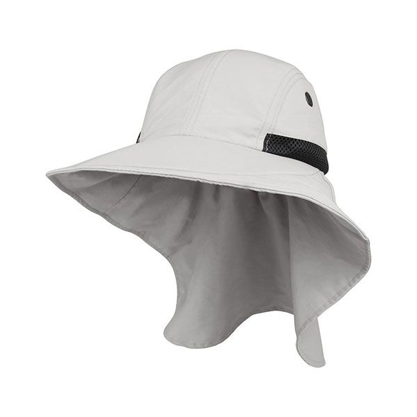 24 Pieces of Juniper Ladies' Nylon Wide Brim Flap Cap GREY