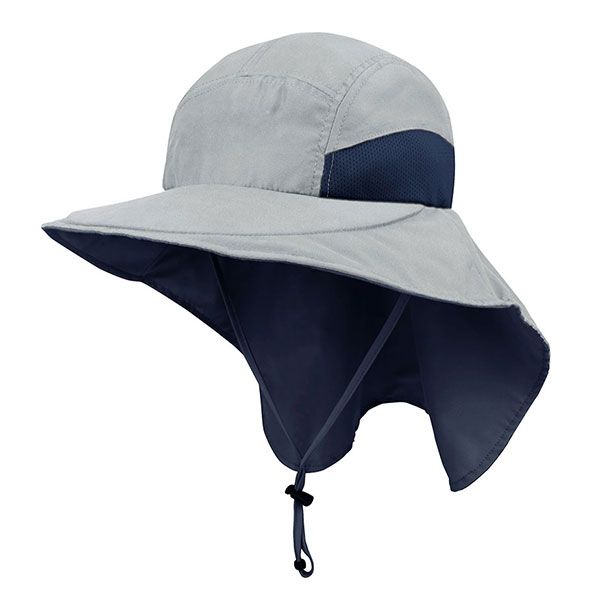 24 Pieces of Microfiber Wide Brim Flap Cap GREY