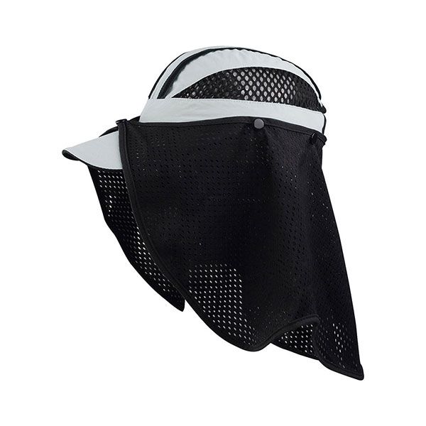 24 Pieces of Juniper Taslon UV Cap w/ Removable Mesh Flap GREY