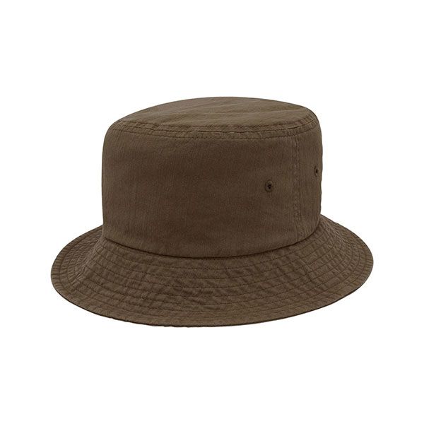 24 Pieces of Recycled Crosshatch Cotton Bucket Hat BROWN-M