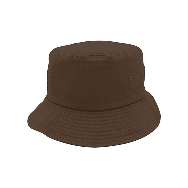 24 Pieces of Cotton Twill Bucket Hat BROWN-L
