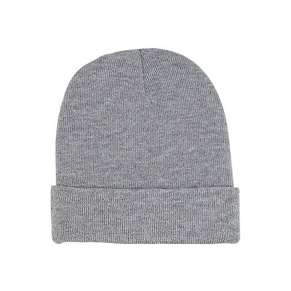 24 Pieces of Acrylic Beanie W/ Cuff HEATHER_GREY