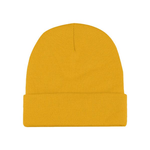 24 Pieces of Acrylic Beanie W/ Cuff MUSTARD
