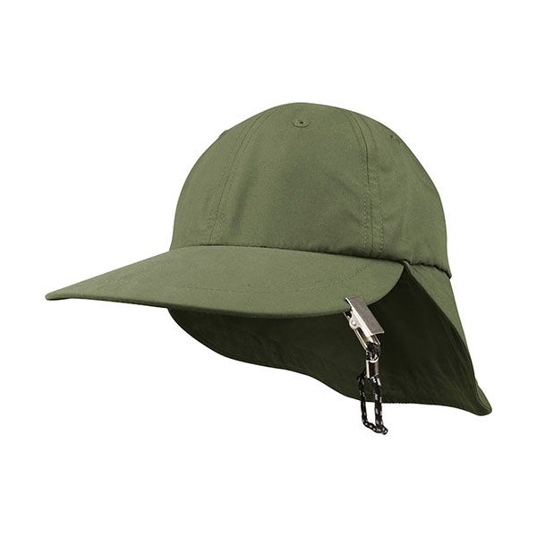 24 Pieces of Juniper Microfiber Flap Cap with String & Clip OLIVE