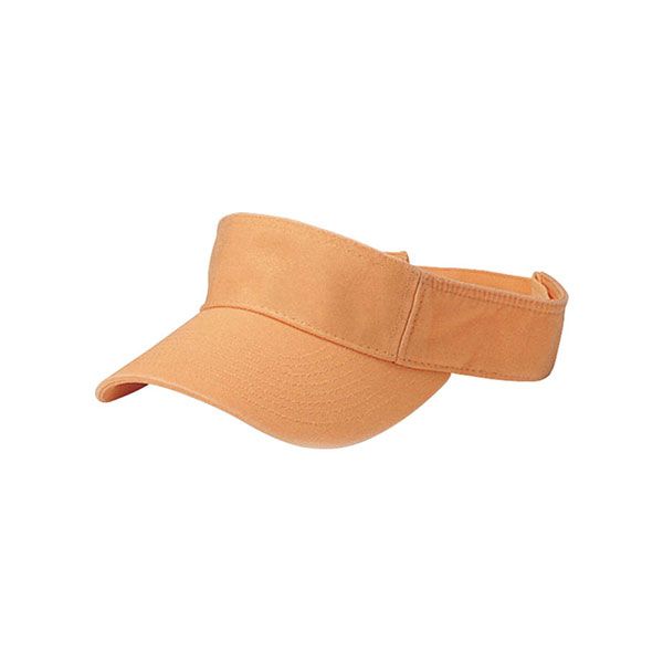 24 Pieces of Pro Style Cotton Twill Washed Visor MANGO