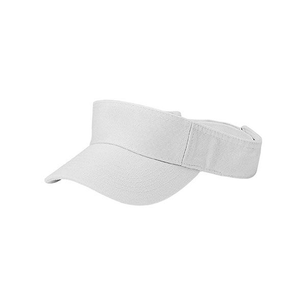 24 Pieces of Pro Style Cotton Twill Washed Visor WHITE