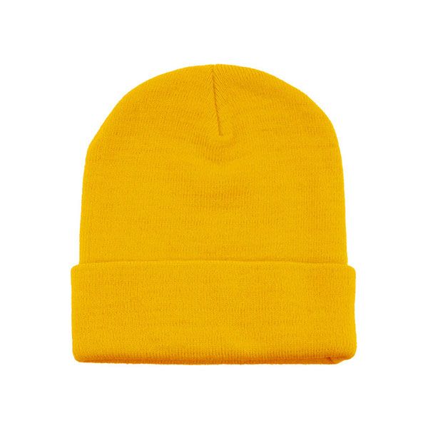 24 Pieces of Acrylic Beanie W/ Cuff YELLOW