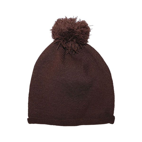 24 Pieces of Beanie W/Pom Pom BROWN