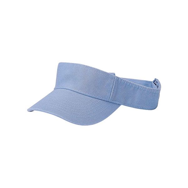 24 Pieces of Pro Style Cotton Twill Washed Visor L.BLUE