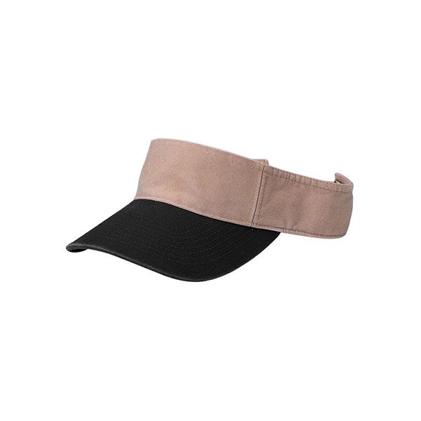 24 Pieces of Youth Pro Style Cotton Twill Washed Visor KK-BLK